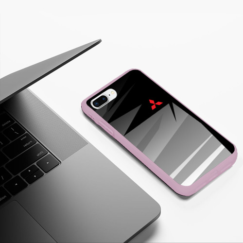 Чехол для iPhone 7Plus/8 Plus матовый Mitsubishi sport, цвет розовый - фото 5