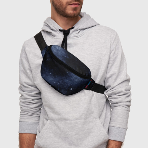 Поясная сумка 3D с принтом Звёздное небо, фото на моделе #1