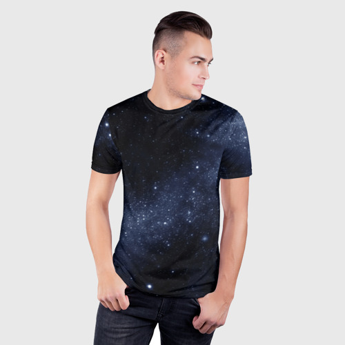 Мужская футболка 3D Slim Звёздное небо, цвет 3D печать - фото 3