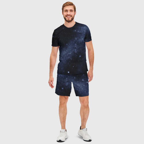 Мужской костюм с шортами 3D Звёздное небо, цвет 3D печать - фото 3
