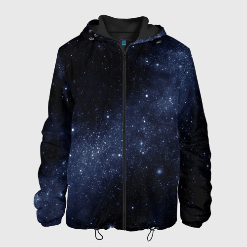 Мужская куртка 3D с принтом Звёздное небо, вид спереди #2