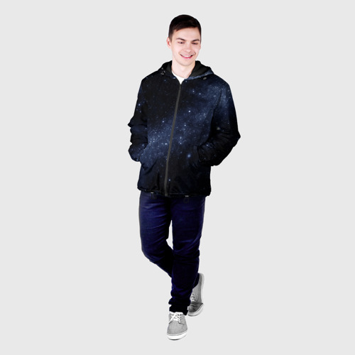 Мужская куртка 3D с принтом Звёздное небо, фото на моделе #1