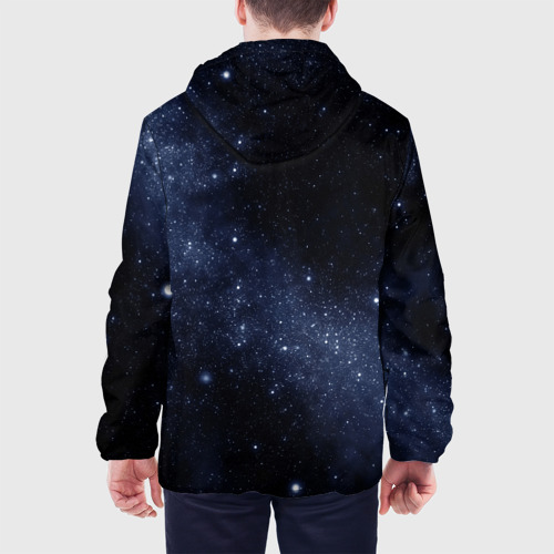 Мужская куртка 3D с принтом Звёздное небо, вид сзади #2