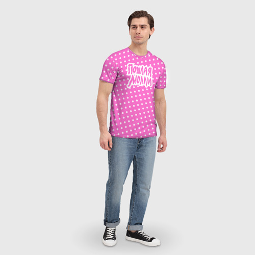 Мужская футболка 3D Pink Molly, цвет 3D печать - фото 5