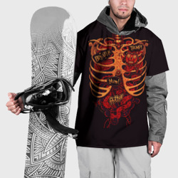Накидка на куртку 3D Человеческий скелет