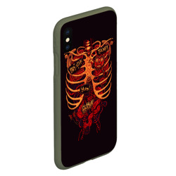 Чехол для iPhone XS Max матовый Человеческий скелет - фото 2