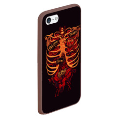 Чехол для iPhone 5/5S матовый Человеческий скелет - фото 2