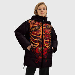 Женская зимняя куртка Oversize Человеческий скелет - фото 2