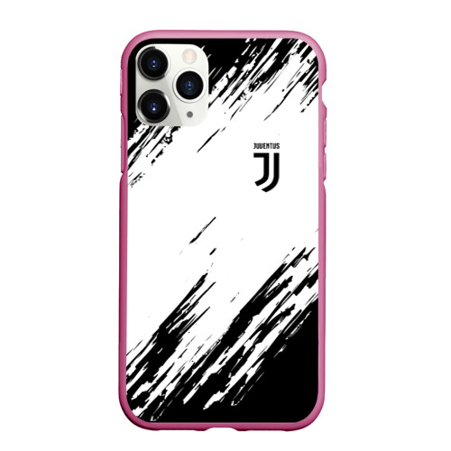 Чехол для iPhone 11 Pro Max матовый Juventus Ювентус, цвет малиновый