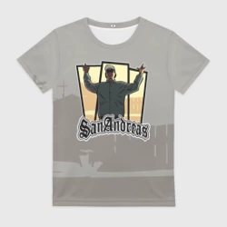 Женская футболка 3D GTA SA - Райдер v2