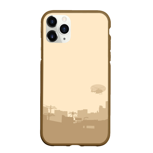 Чехол для iPhone 11 Pro Max матовый GTA SA - San Andreas 2, цвет коричневый