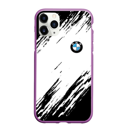 Чехол для iPhone 11 Pro Max матовый BMW БМВ, цвет фиолетовый