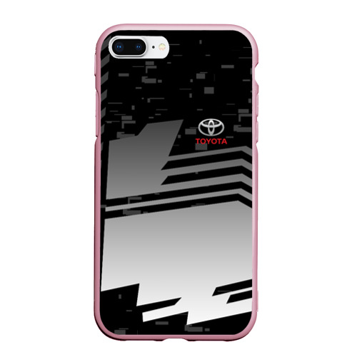 Чехол для iPhone 7Plus/8 Plus матовый Toyota sport, цвет розовый