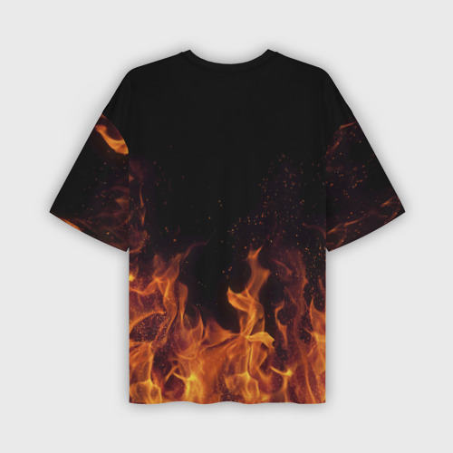 Мужская футболка oversize 3D Влад огонь мужик, цвет 3D печать - фото 2