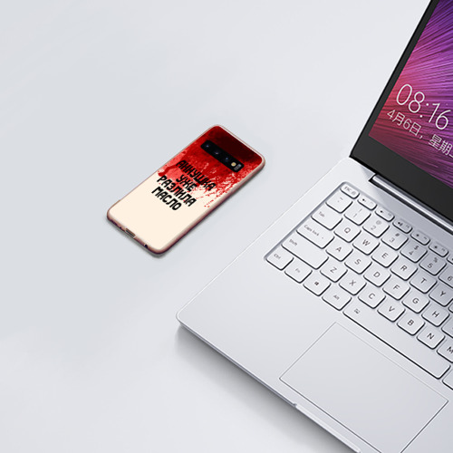 Чехол для Samsung Galaxy S10 Аннушка разлила масло, цвет светло-розовый - фото 5