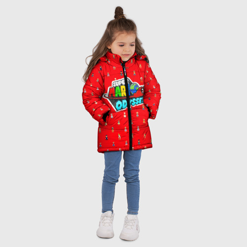 Зимняя куртка для девочек 3D Super Mario Odyssey, цвет светло-серый - фото 5