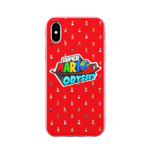 Чехол для iPhone X матовый Super Mario Odyssey