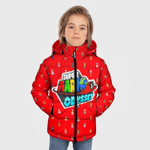 Зимняя куртка для мальчиков 3D Super Mario Odyssey, цвет красный - фото 3