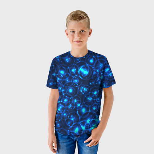Детская футболка 3D Пузырчатый абстракт, цвет 3D печать - фото 3