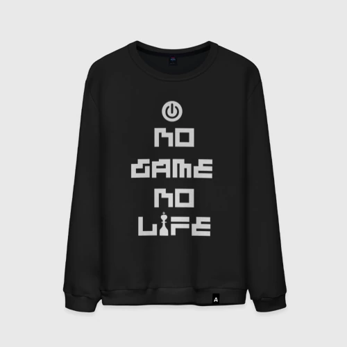 Мужской свитшот хлопок с принтом No Game No Life anime, вид спереди #2