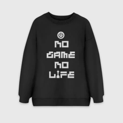 Женский свитшот oversize без начеса хлопок No Game No Life anime