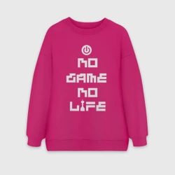 Женский свитшот oversize без начеса хлопок No Game No Life anime