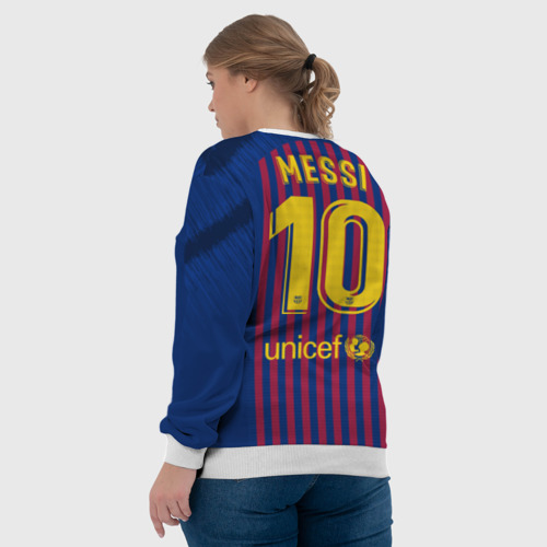 Женский свитшот 3D Messi home 18-19, цвет 3D печать - фото 7