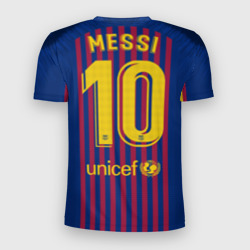 Мужская футболка 3D Slim Messi home 18-19