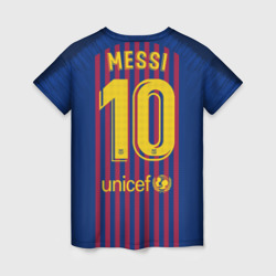 Женская футболка 3D Messi home 18-19