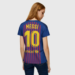 Женская футболка 3D Messi home 18-19 - фото 2