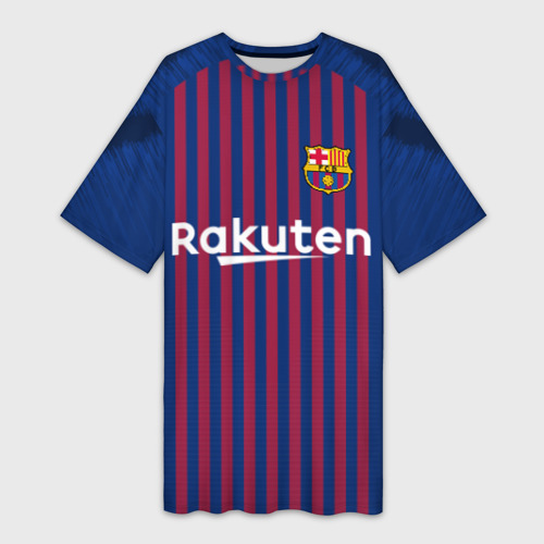 Платье-футболка 3D Messi home 18-19, цвет 3D печать
