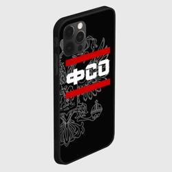 Чехол для iPhone 12 Pro ФСО, белый герб РФ - фото 2