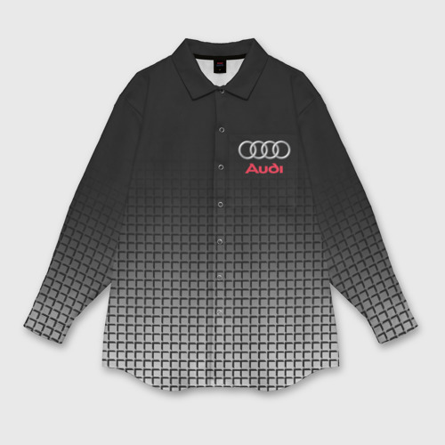 Мужская рубашка oversize 3D с принтом Audi sport, вид спереди #2