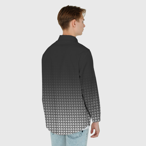 Мужская рубашка oversize 3D с принтом Audi sport, вид сзади #2