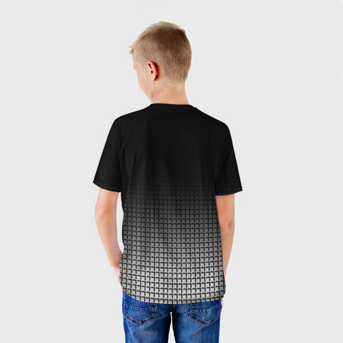 Детская футболка 3D с принтом TOYOTA SPORT, вид сзади #2