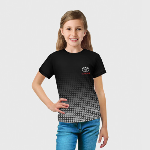 Детская футболка 3D с принтом TOYOTA SPORT, вид сбоку #3