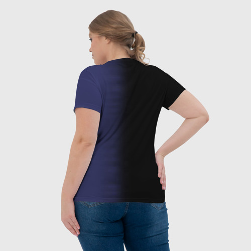 Женская футболка 3D с принтом SUBARU SPORT, вид сзади #2