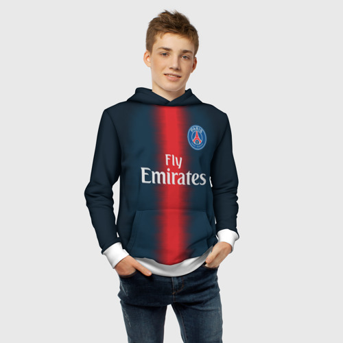 Детская толстовка 3D PSG Форма Новая Home 18-19 - фото 6