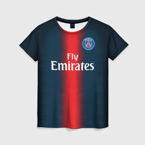 Женская футболка 3D PSG Форма Новая Home 18-19