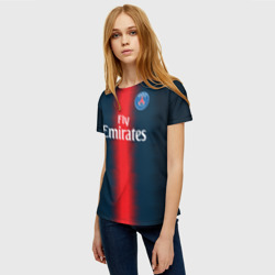 Женская футболка 3D PSG Форма Новая Home 18-19 - фото 2