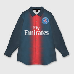 Женская рубашка oversize 3D PSG Форма Новая Home 18-19