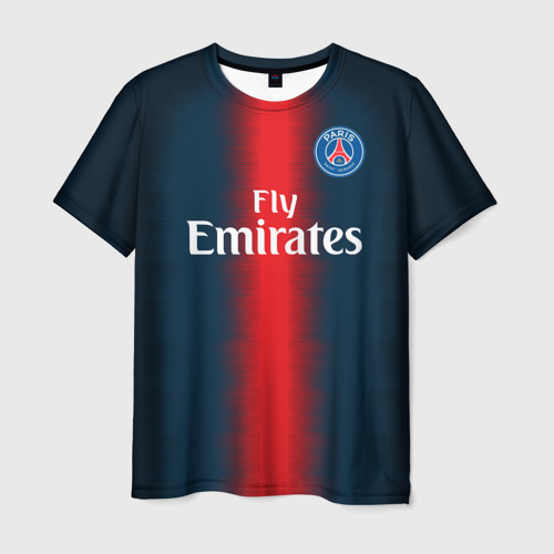 Мужская футболка 3D PSG Форма Новая Home 18-19