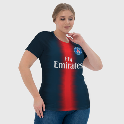 Женская футболка 3D PSG Форма Новая Home 18-19 - фото 6