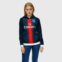 Женская толстовка 3D PSG Форма Новая Home 18-19 - фото 2