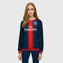 Женский свитшот 3D PSG Форма Новая Home 18-19 - фото 2