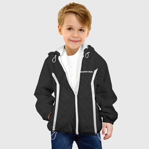 Детская куртка 3D AMG SPORT    , цвет белый - фото 3