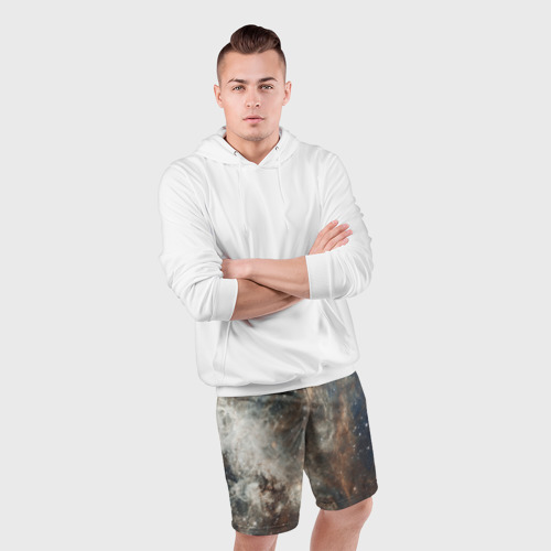 Мужские шорты спортивные Космос, цвет 3D печать - фото 5