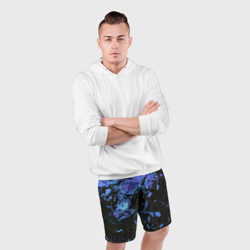 Мужские шорты спортивные watercolor pattern, цвет 3D печать - фото 5