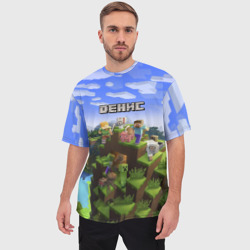 Мужская футболка oversize 3D Денис - Minecraft - фото 2