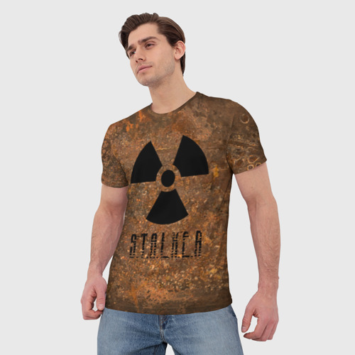 Мужская футболка 3D с принтом STALKER, фото на моделе #1